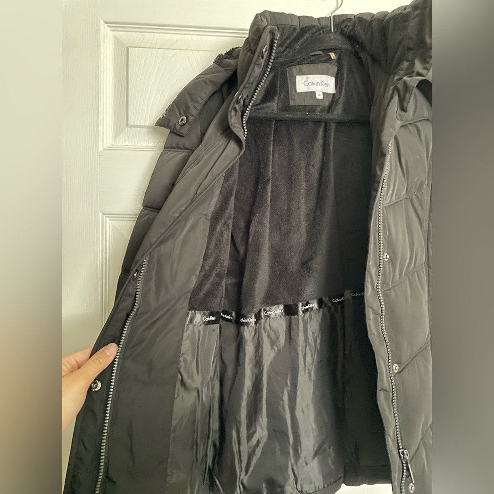 XS Calvin Klein Women's Black Puffer Coat Winter Coat - Picture 6 of 8